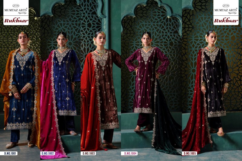 Rukhsar By Mumtaz Arts Crush Velvet Designer Salwar Suits 